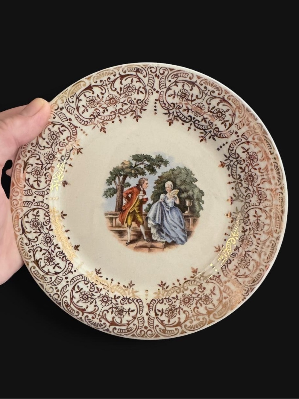 Romantic Vintage Sebring Pottery Co. Dessert Plate in Chantilly Pattern (4)